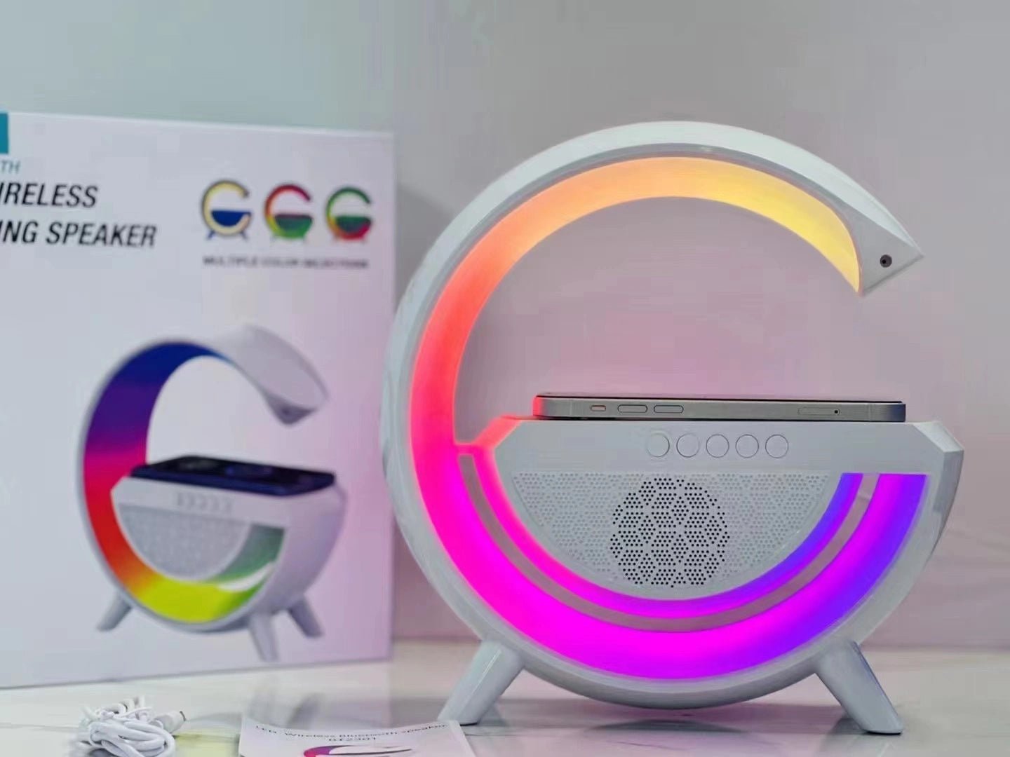 Led Wireless Charger Speaker - FM ARENA 2